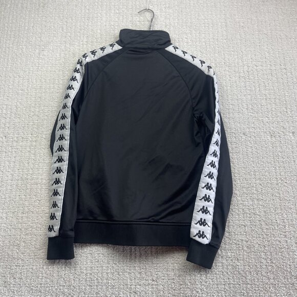 Kappa Black Track Jacket Omini Logo Tape Full Zip Retro Sportswear Women’s Sz S - Picture 11 of 14